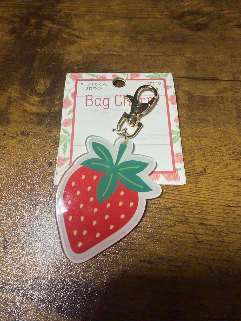 Strawberry Bag Charm from Blue Moon Studio. NWT